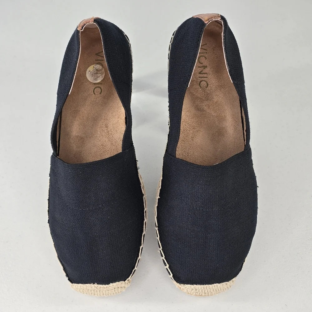 Vionic Black Slip-On Espadrille - Comfort Women's Shoe